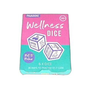 Paladone Wellness Dice Roll to Relax Self Care Game 6 Dice 36 Ways NIB